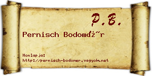 Pernisch Bodomér névjegykártya